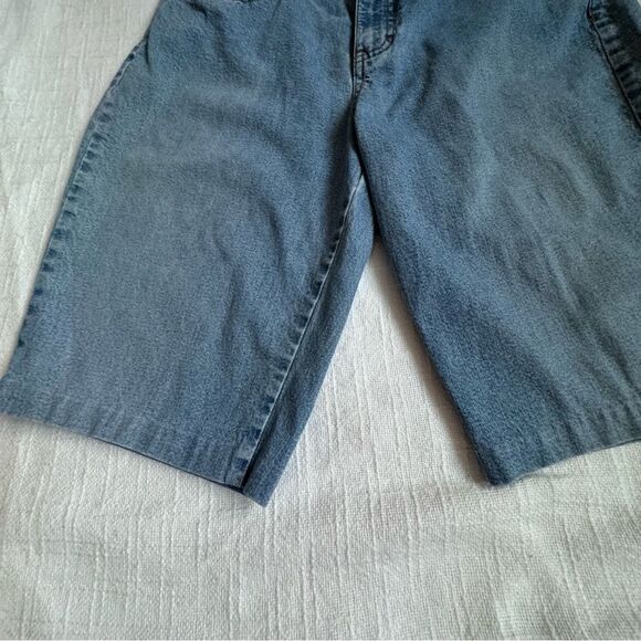 Calvin Klein Y2K Denim Shorts Blue High Waist Jorts SZ 10 - Picture 11 of 13